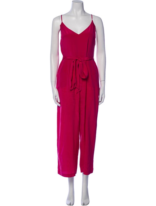 L'Agence Silk V-Neck Jumpsuit