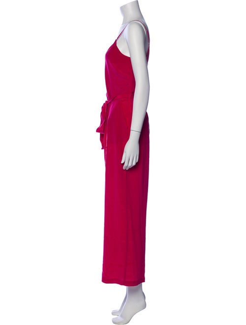L'Agence Silk V-Neck Jumpsuit