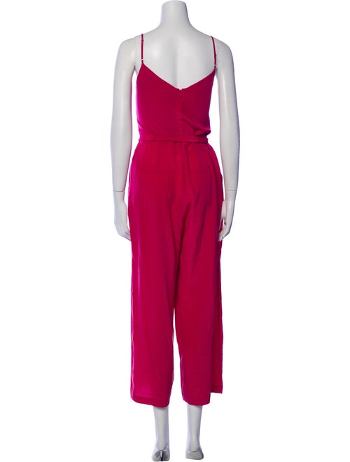 L'Agence Silk V-Neck Jumpsuit