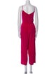 L'Agence Silk V-Neck Jumpsuit