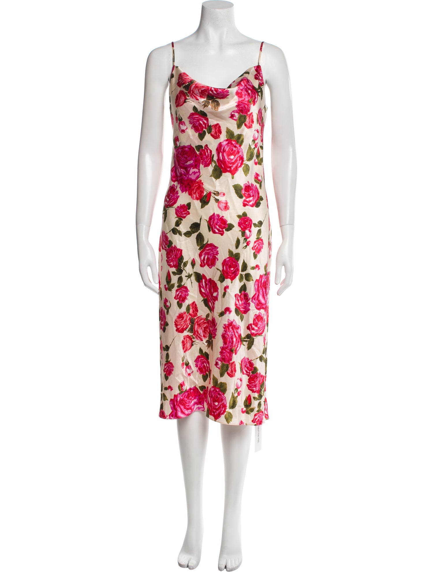 L'Agence Silk Midi Length Dress