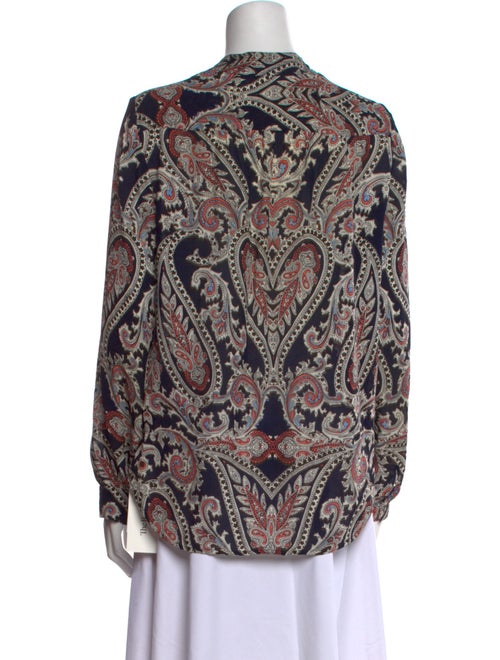 L'Agence Silk Paisley Print Blouse