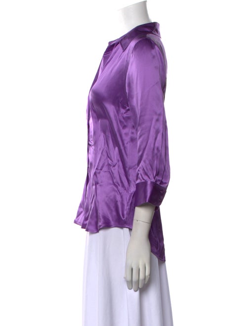 L'Agence Silk V-Neck Blouse