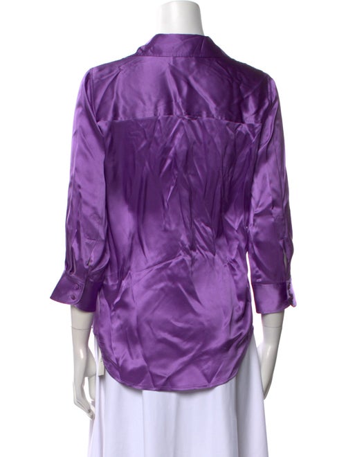 L'Agence Silk V-Neck Blouse