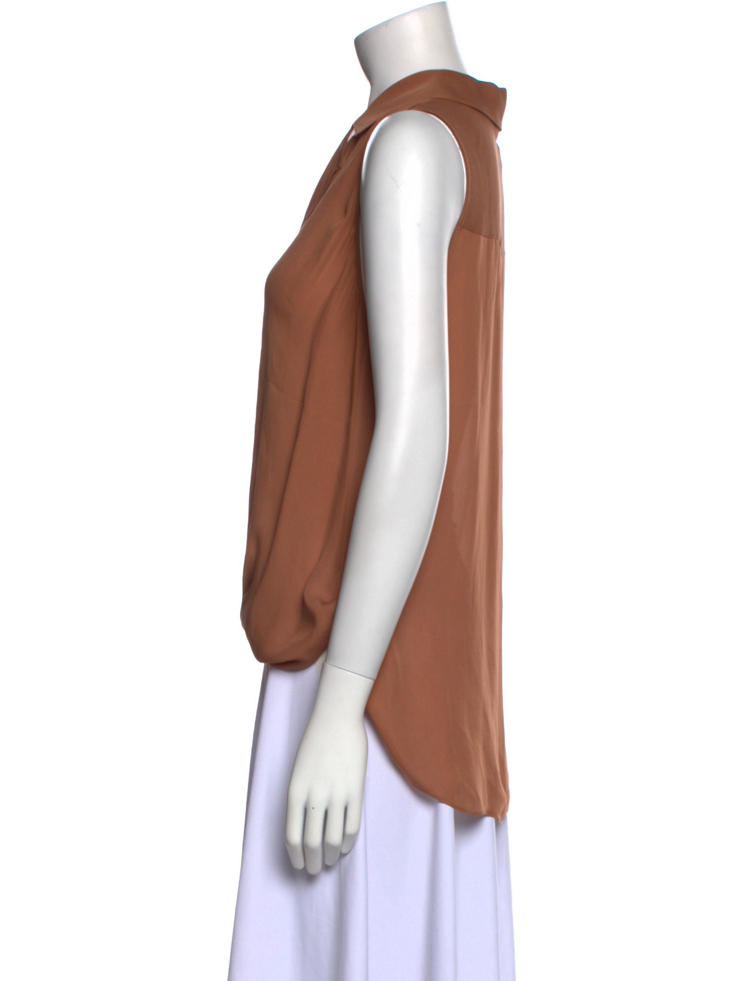 L'Agence Silk Sleeveless Blouse