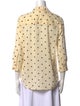 L'Agence Printed Three-Quarter Sleeve Button-Up Top