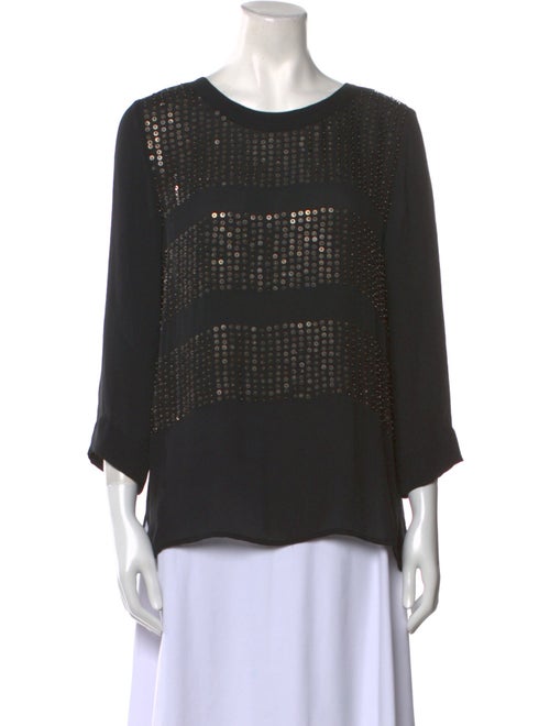 L'Agence Silk Scoop Neck Blouse