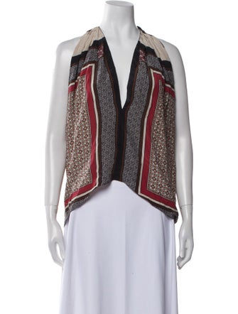 L'Agence Silk Printed Top