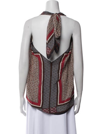 L'Agence Silk Printed Top
