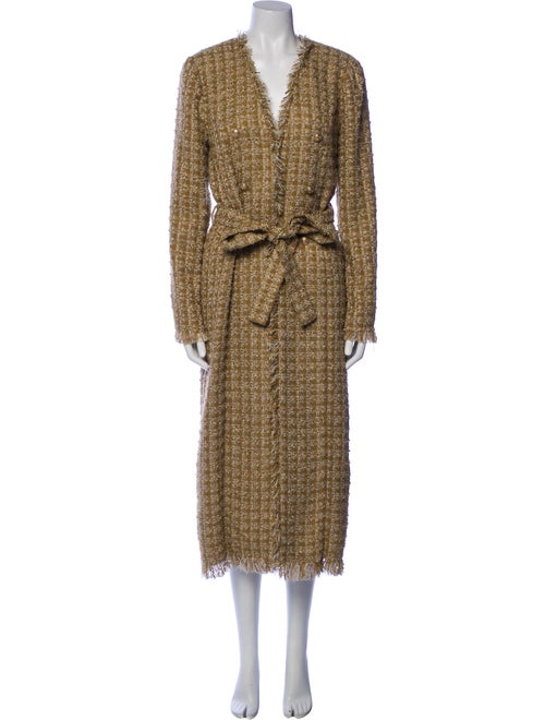 L'Agence Plaid Print Trench Coat