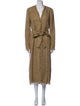 L'Agence Plaid Print Trench Coat