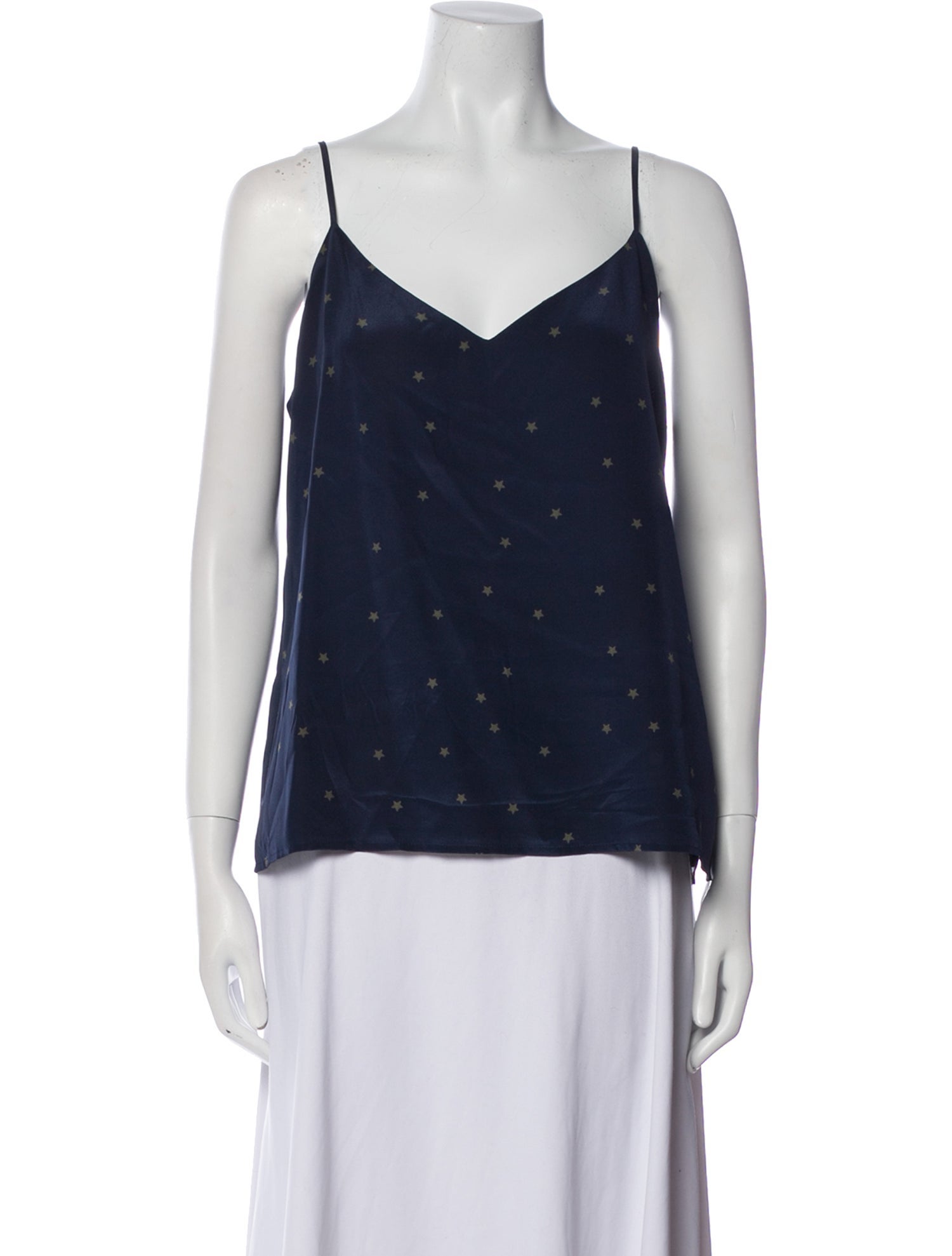 L'Agence Silk V-Neck Top