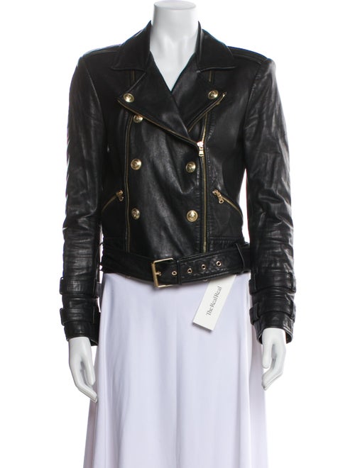 L'Agence Lamb Leather Biker Jacket