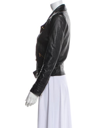 L'Agence Lamb Leather Biker Jacket
