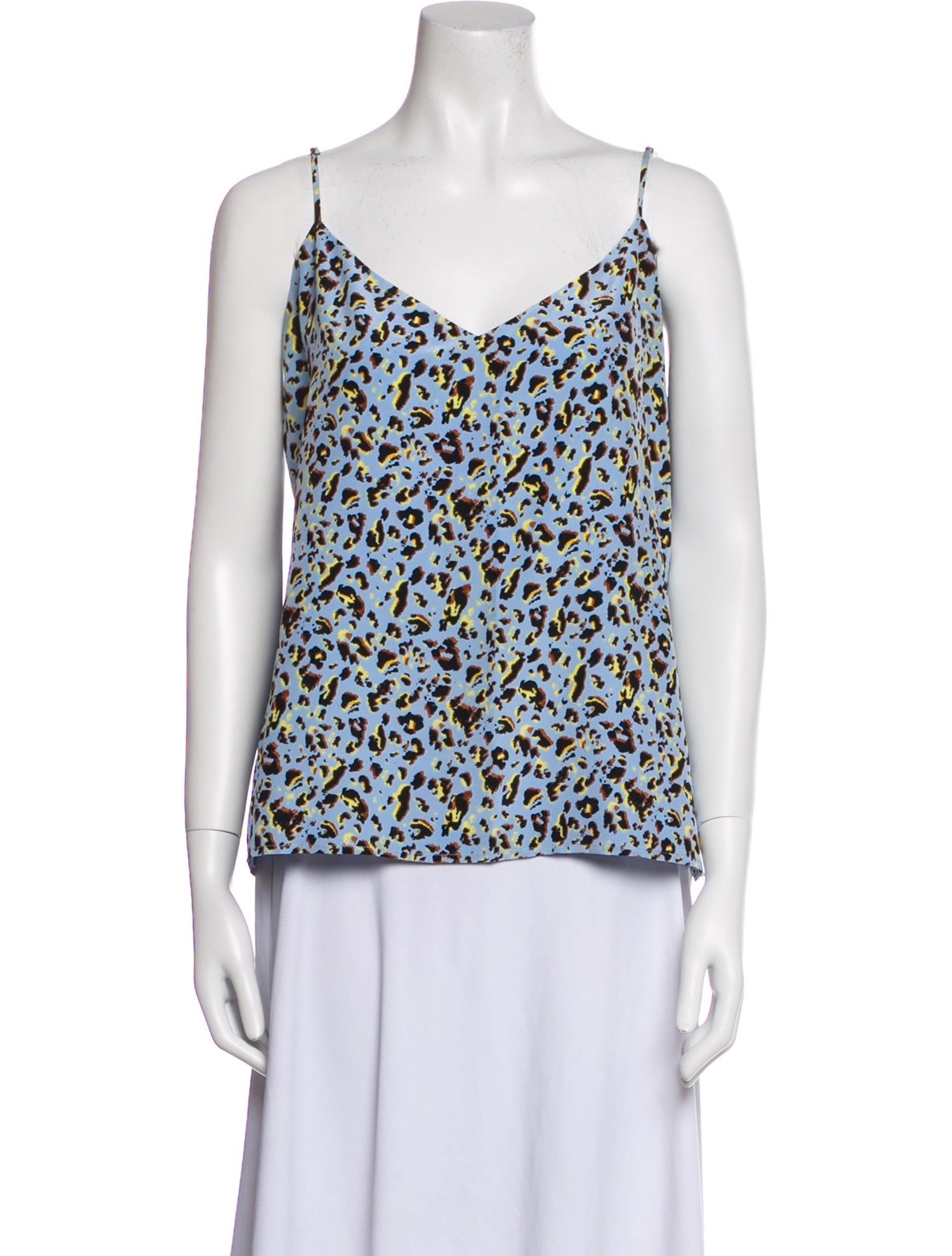 L'Agence Silk Floral Print Top