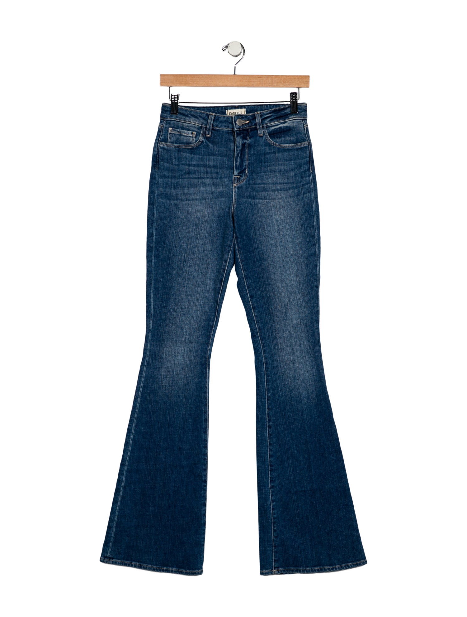 L'Agence Mid-Rise Wide Leg Jeans