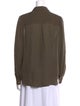 L'Agence Silk Long Sleeve Button-Up Top