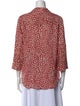L'Agence Printed V-Neck Blouse