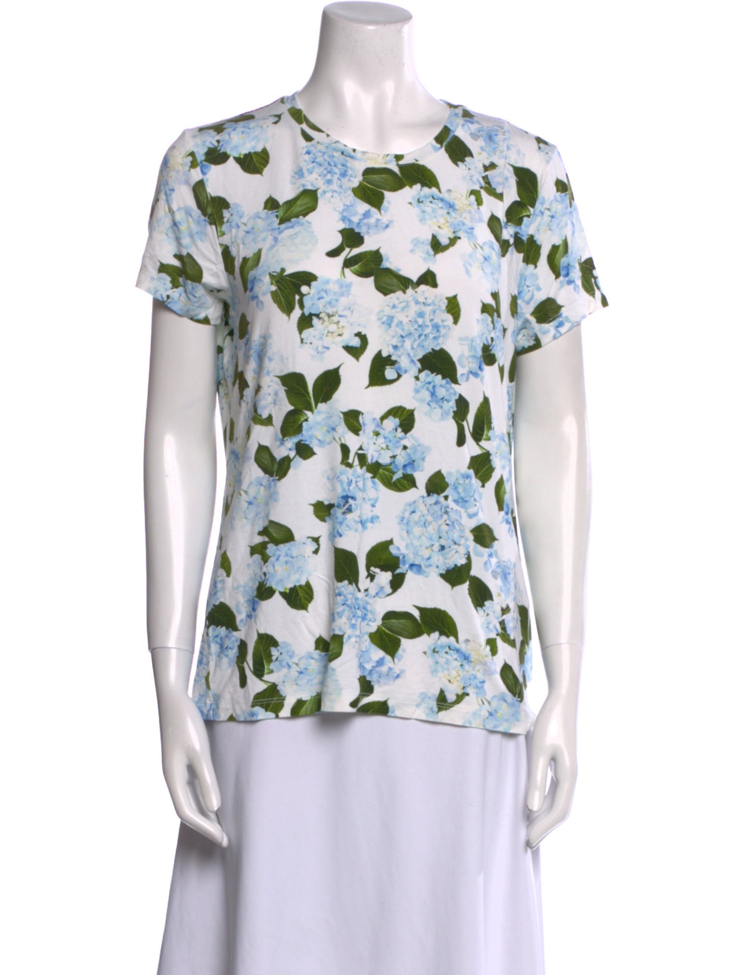 L'Agence Printed Crew Neck T-Shirt