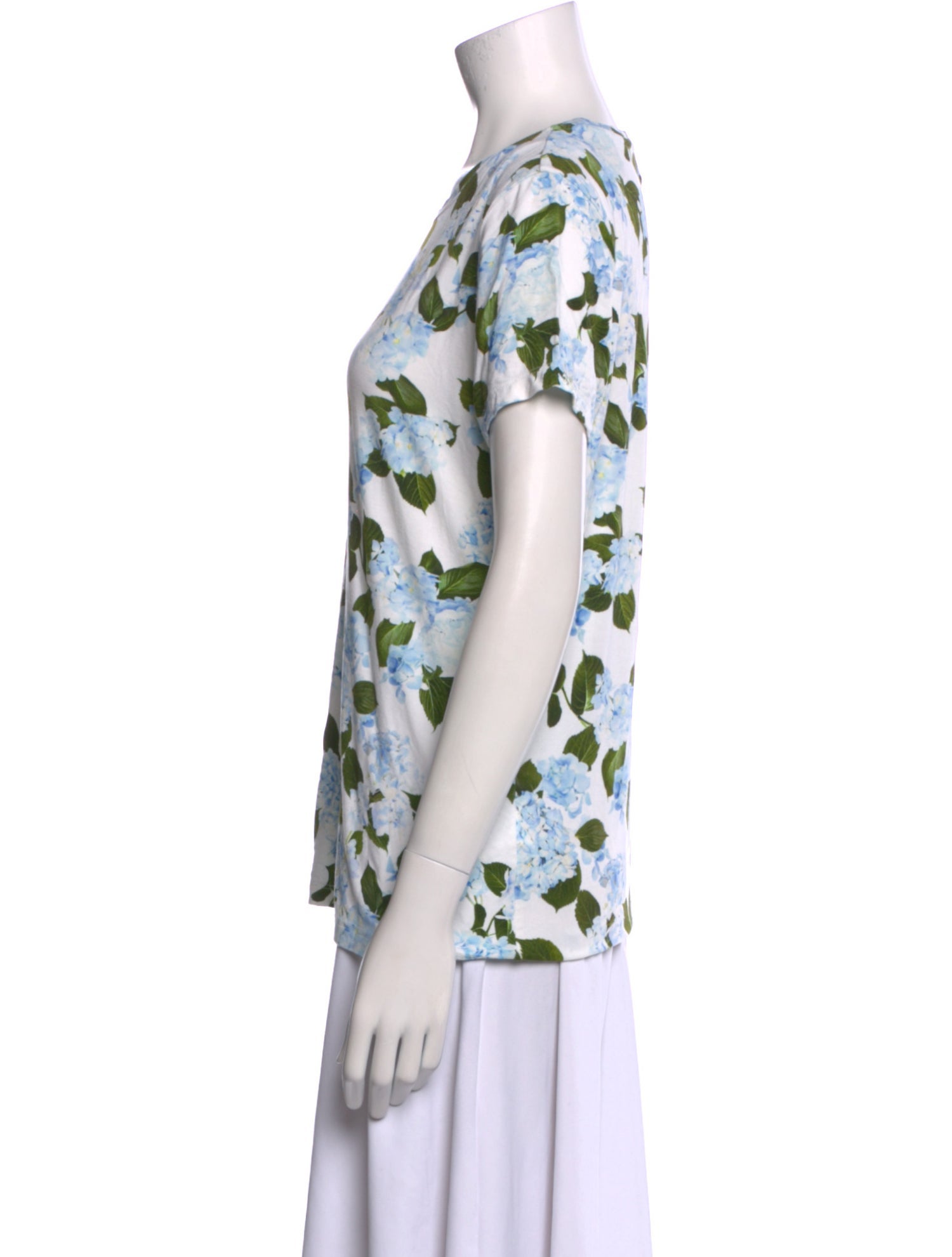 L'Agence Printed Crew Neck T-Shirt