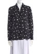L'Agence Silk Printed Button-Up Top