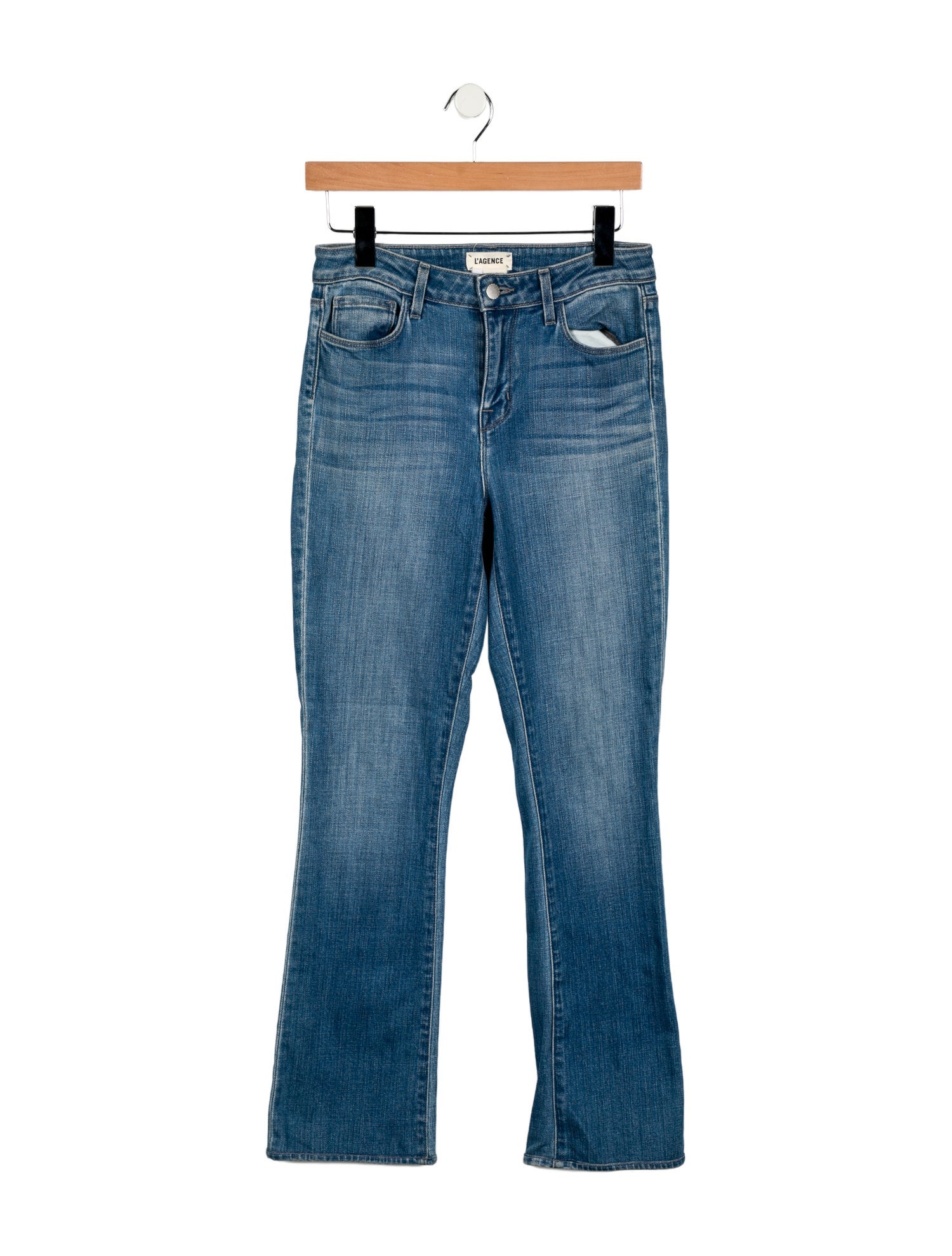 L'Agence Mid-Rise Straight Leg Jeans