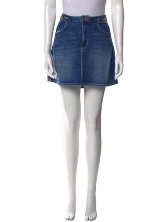 L'Agence Distressed Accents Mini Skirt