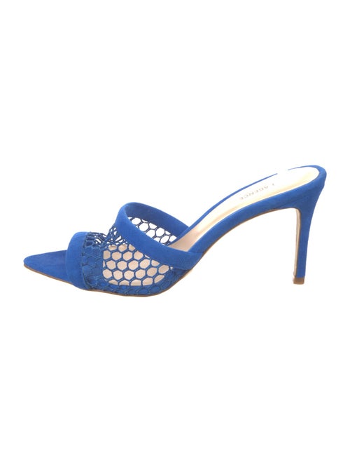 L'Agence Suede Mesh Accents Slides