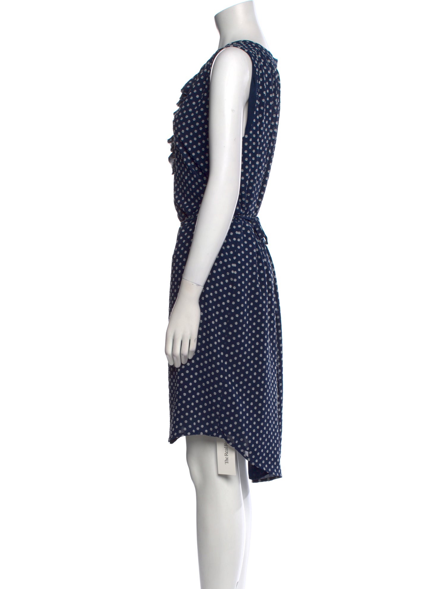 L'Agence Polka Dot Print Knee-Length Dress