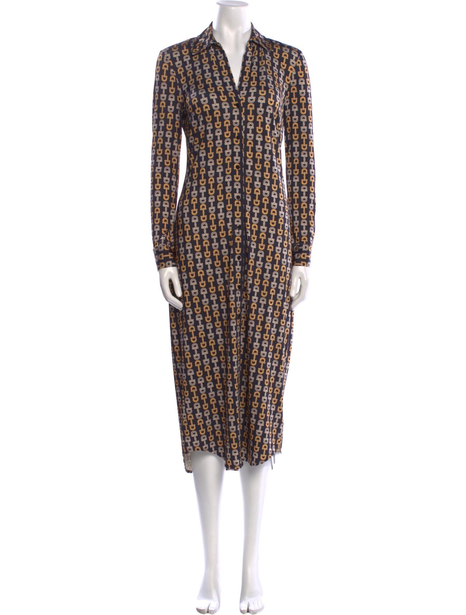 L'Agence Printed Long Dress