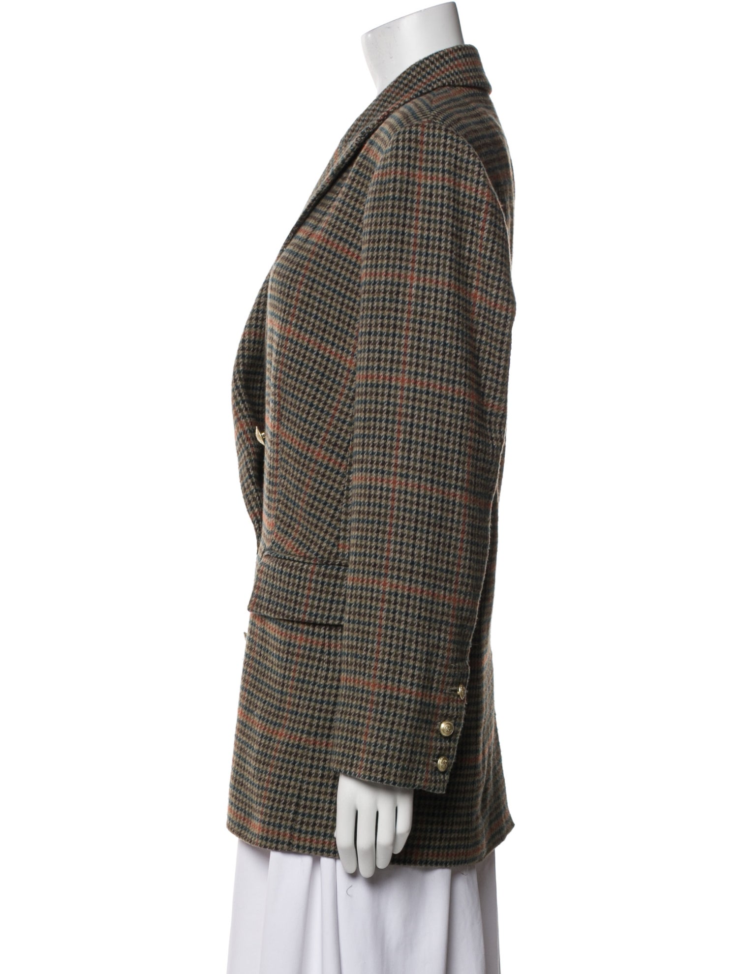 L'Agence Plaid Print Blazer