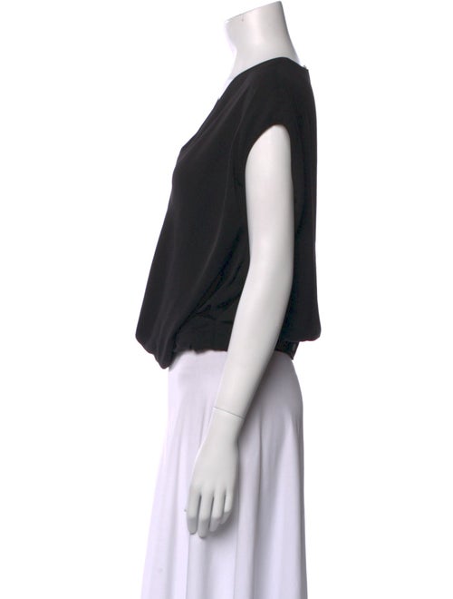 L'Agence V-Neck Short Sleeve Crop Top