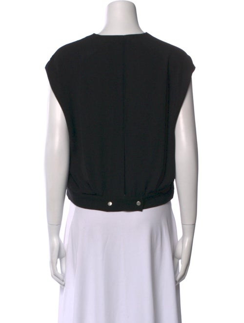 L'Agence V-Neck Short Sleeve Crop Top