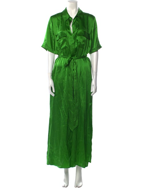L'Agence Silk Long Dress