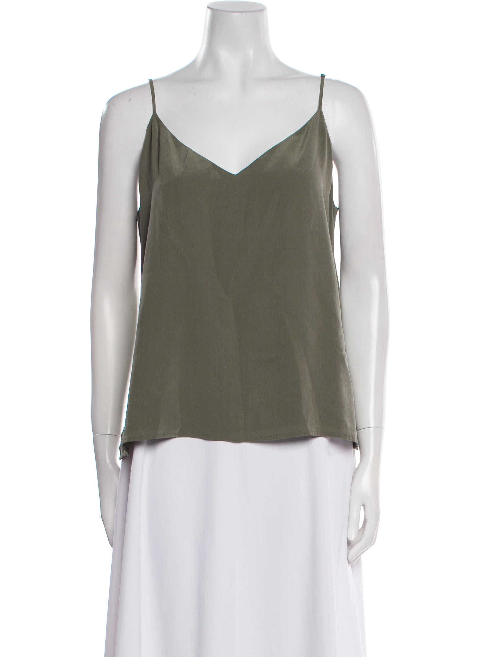 L'Agence Silk V-Neck Top