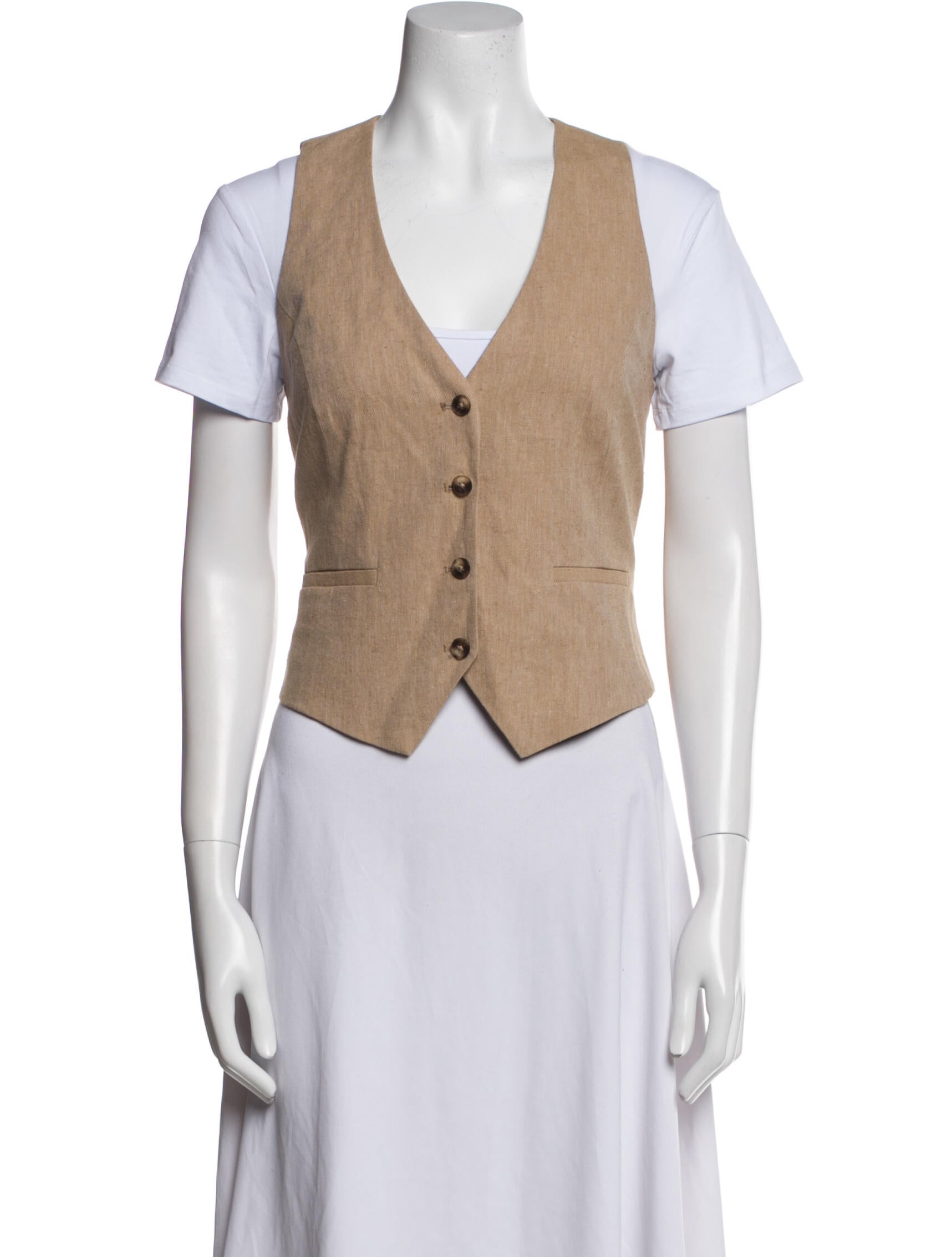 L'Agence Drina Linen Vest