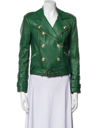 L'Agence Leather Biker Jacket