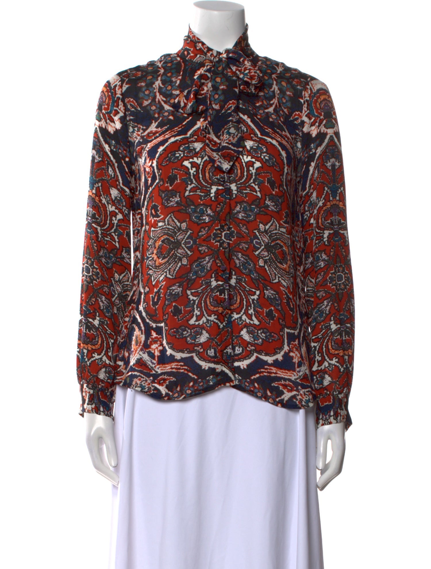 L'Agence Silk Printed Blouse