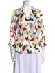 L'Agence Silk Floral Print Blouse