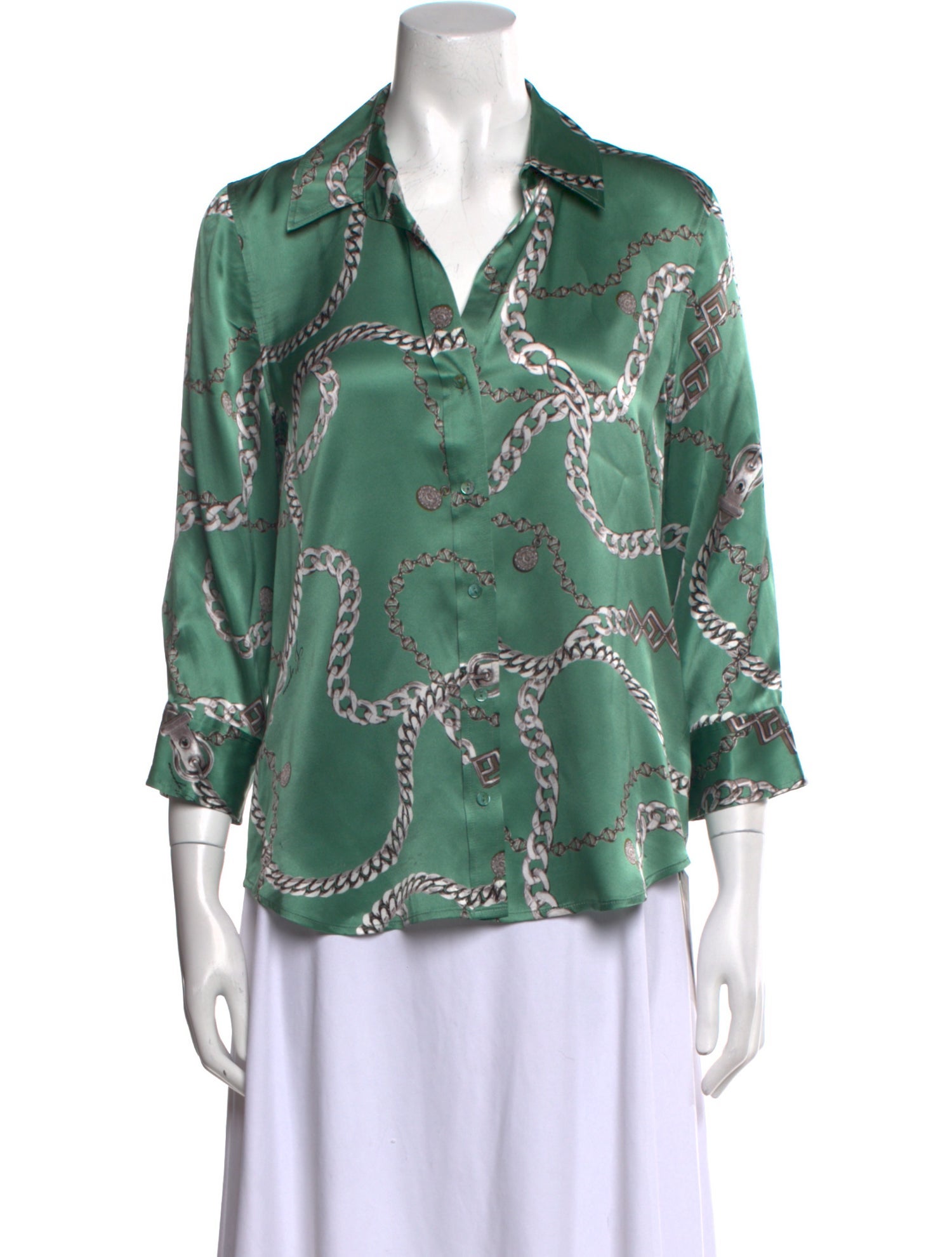 L'Agence Silk Printed Blouse