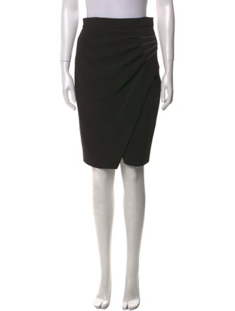L'Agence Pleated Accents Knee-Length Skirt
