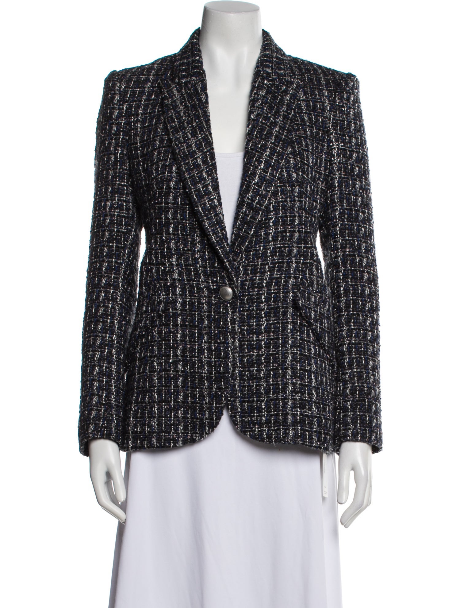 L'Agence Tweed Pattern Blazer
