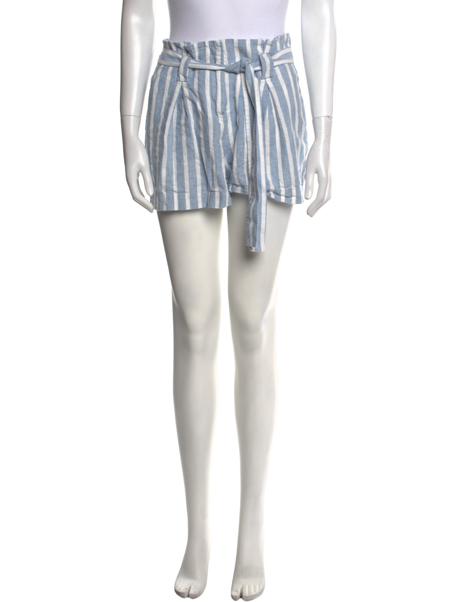 L'Agence Striped Mini Shorts