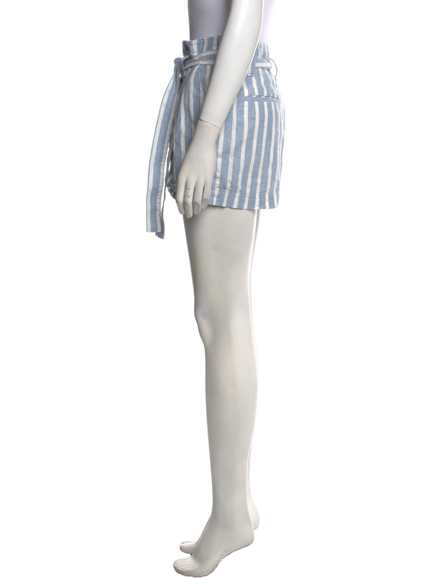 L'Agence Striped Mini Shorts