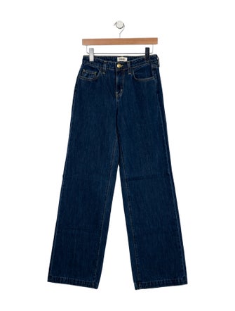 L'Agence Mid-Rise Wide Leg Jeans