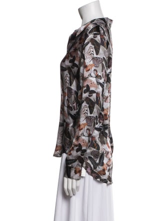 L'Agence Silk Printed Blouse