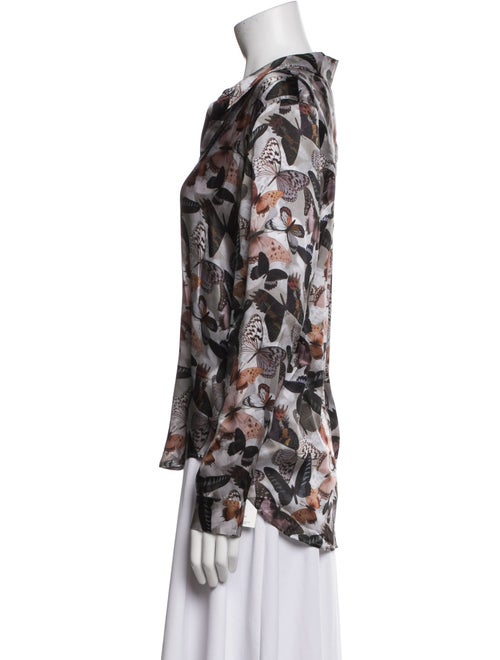 L'Agence Silk Printed Blouse