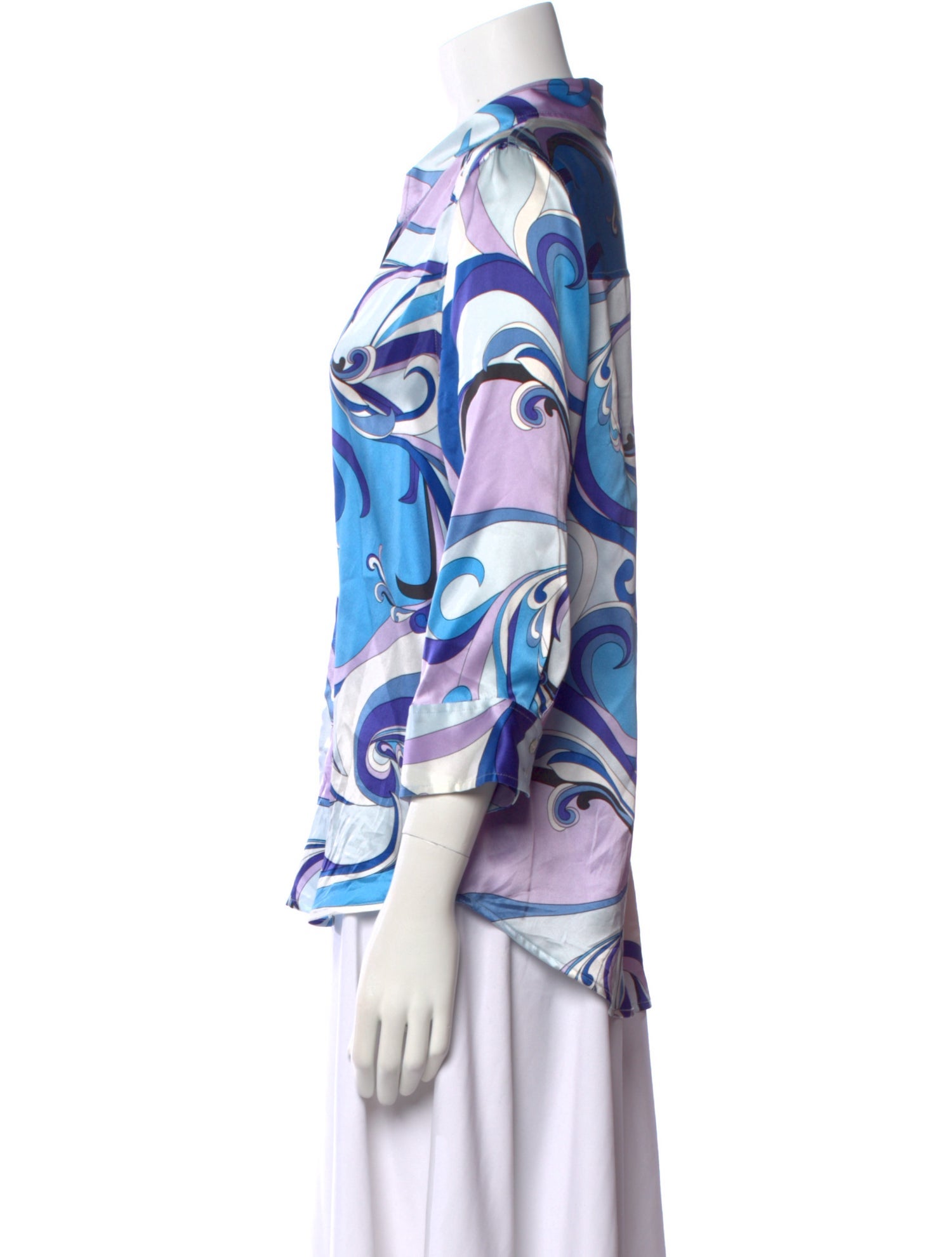 L'Agence Silk Printed Blouse