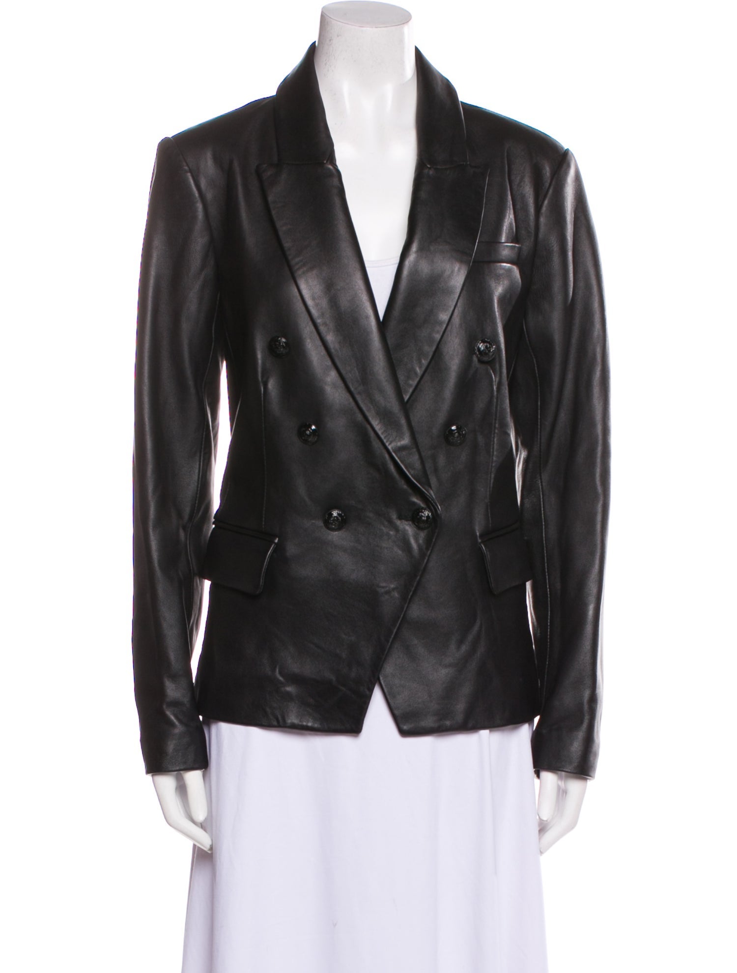 L'Agence Leather Blazer