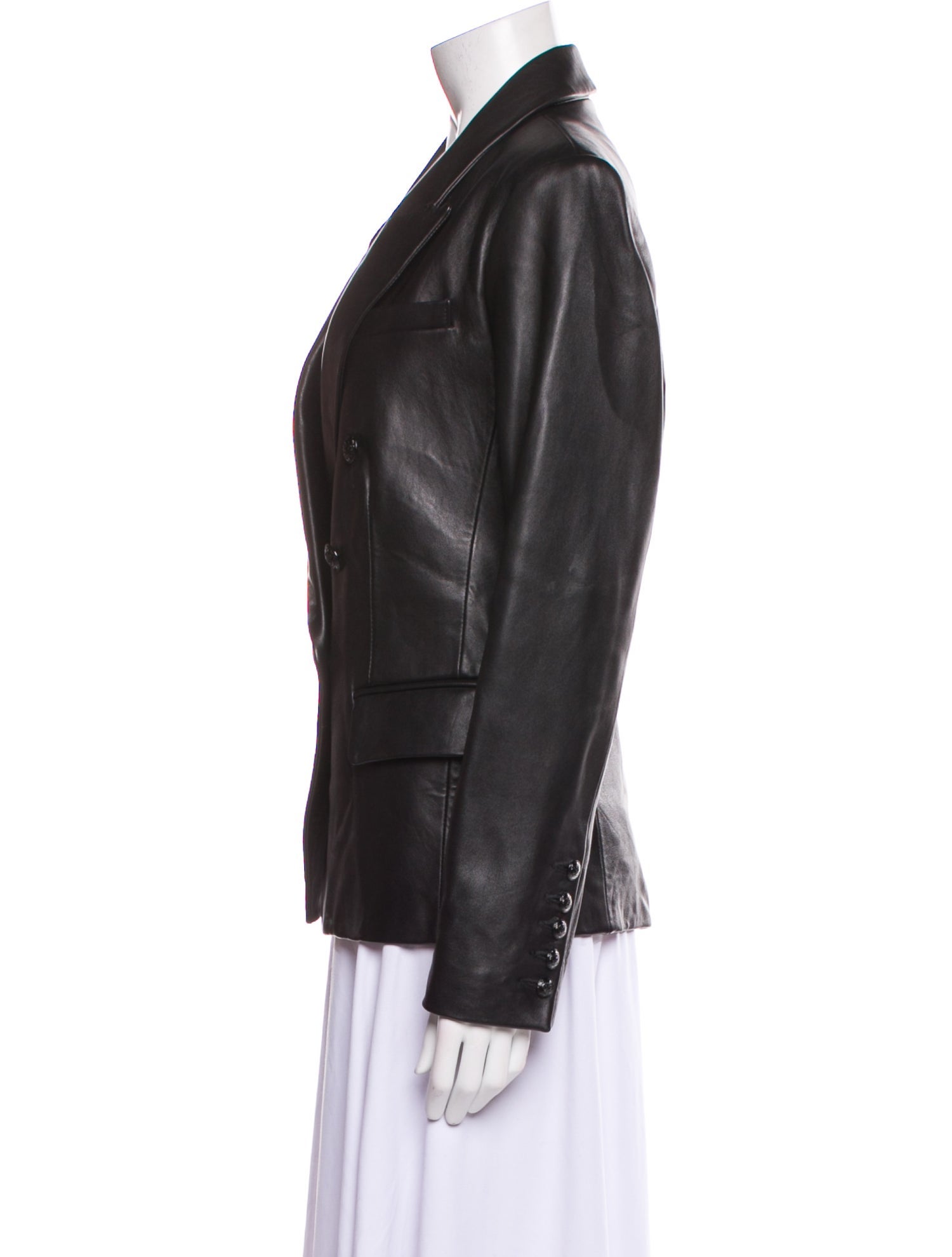 L'Agence Leather Blazer